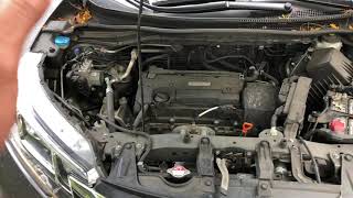 BATTERY LOCATION HONDA CRV  HOW TO [upl. by Walden388]