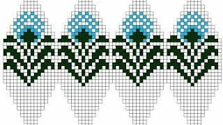 graph knitting pattern  beautiful graph for sweater border  cross stitch chart [upl. by Yendic]