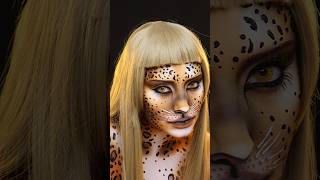 being late to a trend is a hobby atp 🤚🏻🐆 leopardmakeup creativemakeup makeuptransformation [upl. by Yhtuv]