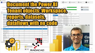 Document the Power BI Tenant objects Workspace reports datasets dataflows with no code [upl. by Eclud]