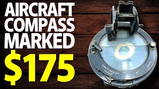 175  WW2 British Canadian Aircraft Compass RCAF RAF Azimuth Circle  Military Antiques Toronto [upl. by Marola290]