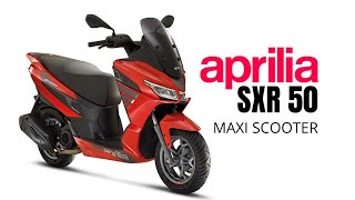 2021 AllNew Aprilia SXR 50cc Maxi Scooter Colors Features Details [upl. by Raynah740]