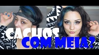 COMO FAZER CACHOS NO CABELO COM MEIA CALÇA [upl. by Abehs]