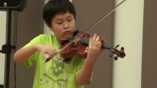 Age 10 Marcus masterclass with Midori playing Bazzinis Dance of the Goblins [upl. by Peednama]