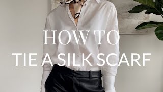 HOW TO TIE A SILK SCARF youtubeshorts [upl. by Fedirko180]