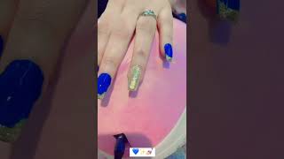 Nails extension ￼💙✨💅🏻 nails nailextension naildesign nailart nailtutorial nailpolish nail [upl. by Anrim]