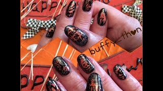 Halloween Manicure Tutorial  Happy Halloween [upl. by Sessilu]