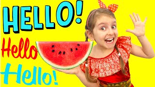 Hello  Whats Your Name Greeting Song for Kids [upl. by Atterual]