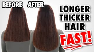 9 FAST Ways To Grow Your Hair LONG amp THICK lifechanging [upl. by Idham]