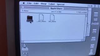 Mac SE30 Network Connectivity Demo [upl. by Acirrehs817]