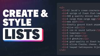 How to create and style lists with HTML and CSS [upl. by Melvin]