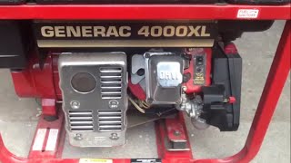 GENERAC 4000XL GENERATOR Review amp Operation [upl. by Anelrats]