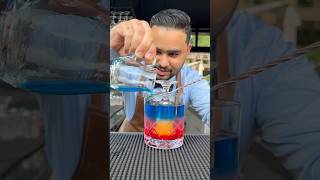 🌈Rainbow Drink Recipe🔥shorts drink cocktail recipe [upl. by Aromas]