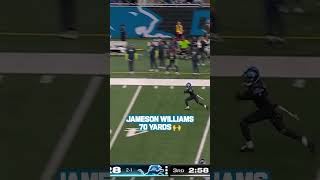 Jameson Williams for 70 yards TD 🚨 detroitlions seahawks football nfl viralvideo [upl. by Esnahc]