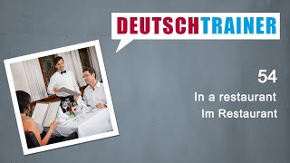 German for beginners A1A2  Deutschtrainer In a restaurant [upl. by Freddi512]