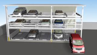 Multi Level Mechanical Car Parking  Puzzle Type [upl. by Nowahs]