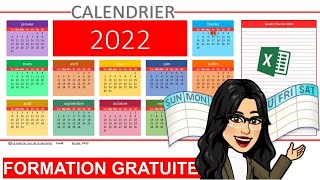 Créer un calendrier annuel sur excel [upl. by Meeka14]