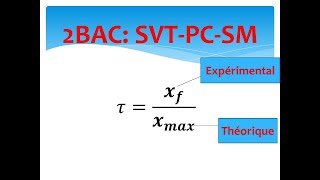 le taux d avancement final dune réaction exemple réaction dun acide avec leau chimie de 2bac [upl. by Meekahs]