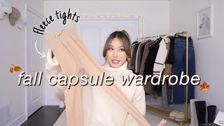 FALL WINTER ESSENTIALS to stay warm and cozy  CAPSULE WARDROBE [upl. by Ahsaeym404]