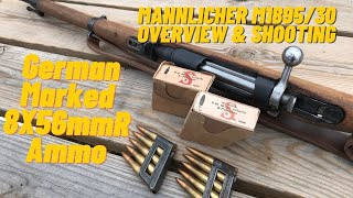 Mannlicher M189530 Overview amp Shooting  1938 German Marked 8X56mmR Ammo [upl. by Nadaha]