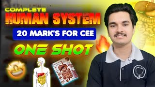 HUMAN SYSTEM in ONE SHOT Class For CEE  20 MARKs For CEE  Enroll in RRR2 To Complete SYLLABUS 🔥🔥 [upl. by Irrok]