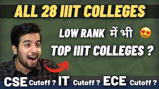 All IIITs Cse  ECE  IT Cutoff 🔥  Placements  Ranking  Fee Structure  Top IIIT Colleges [upl. by Balf]