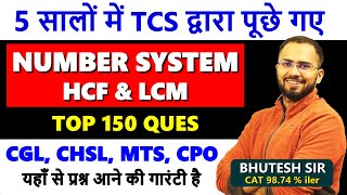 Complete Number System best questions asked by TCS 2018  2023 in SSC CGL CHSL CPO MTS with PDF [upl. by Leisha]