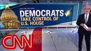 Democrats take control of House CNN projects  Midterm elections [upl. by Princess]