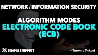 Electronic Code BookECB  Algorithm Modes in Cryptography [upl. by Anadal]