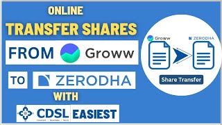 How To Transfer Shares Online From Groww Demat Account To Zerodha Account using CDSL Easiest [upl. by Gill]