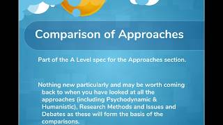 Comparison of approaches [upl. by Oir]