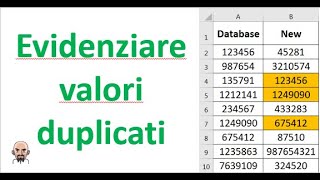 Individuare ed evidenziare valori duplicati con Excel [upl. by Koby]