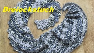 Drachenschwanz mit LochmusterBaktusHalstuchDreieckstuch stricken [upl. by Adnilrem]