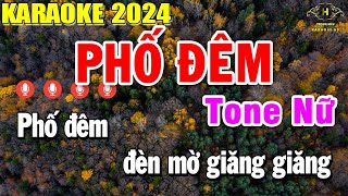 Phố Đêm Karaoke Tone Nữ  Am  Nhạc Sống  Trọng Hiếu [upl. by Asus]