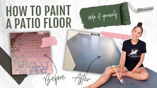 DIY Painted Patio Tile Floor INEXPENSIVE and EASY [upl. by Philemon]