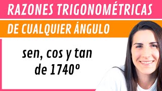 Razones TRIGONOMÉTRICAS de Cualquier Ángulo 🔵 con Circunferencia GONIOMÉTRICA [upl. by Kong]