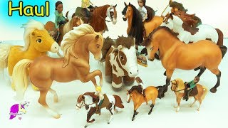 Giant Haul Spirit Riding Free Breyer Horses  Traditional  Brushable  Action Figure Riders [upl. by Asatan]