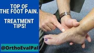 Top of the foot pain Treatment tips [upl. by Vasiliki]