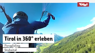 Paragliding in Tirol  360° durchs Stubaital gleiten [upl. by Annawik]