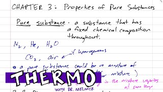 Thermodynamics  Chapter 3  Pure substances [upl. by Erasmo]