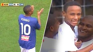 14 Years Old Neymar Playing Football With Robinho amp Romário [upl. by Zedecrem]