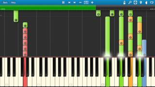 Kavinsky  Nightcall Piano Tutorial  Synthesia  How to play [upl. by Arrak]