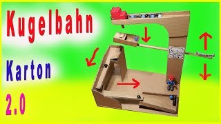 Kugelbahn aus Karton  Marble Machine  DIY Tutorial [upl. by Lisandra]