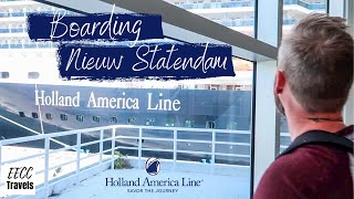 Boarding the Nieuw Statendam  Holland America Line  February 2020 [upl. by Nirro925]