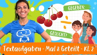 Textaufgaben Mal amp Geteilt für Klasse 2  Mathematik  Silicon Valley Kids [upl. by Carlson]