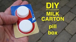 How to ● Diy Pocket Pill Box ● from milk cartons  actually works [upl. by Mitran]