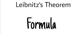 1 LEIBNITZS THEOREM  FORMULA  DIFFERENTIAL CALCULUS [upl. by Chicoine759]