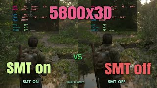 AMD smt off vs on  Ryzen 5800x 3d [upl. by Swec]