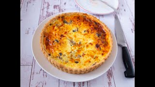 Mushroom Quiche  Quiche with Sautéed Mushrooms in Pastry Shell [upl. by Ailla]