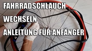 Fahrradschlauch wechseln  Anleitung für Anfänger [upl. by Eirret]